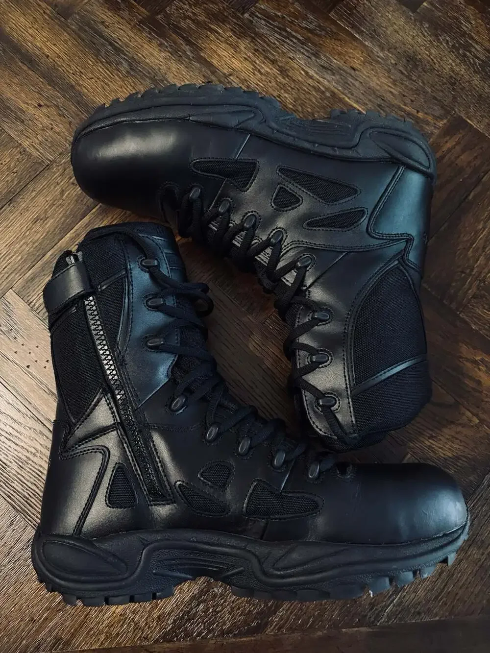Reebok Men's Rapid Response RB8874 8-Inch Side-Zip Stealth Tactical Boots Sz 13